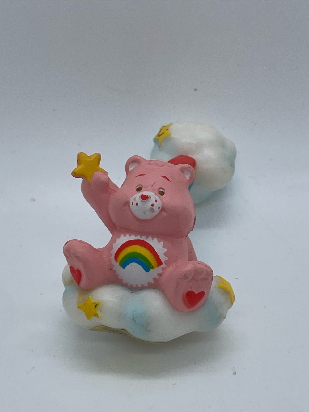 Vintage Care Bears Cheer Bear Ornament Rainbow Clouds
